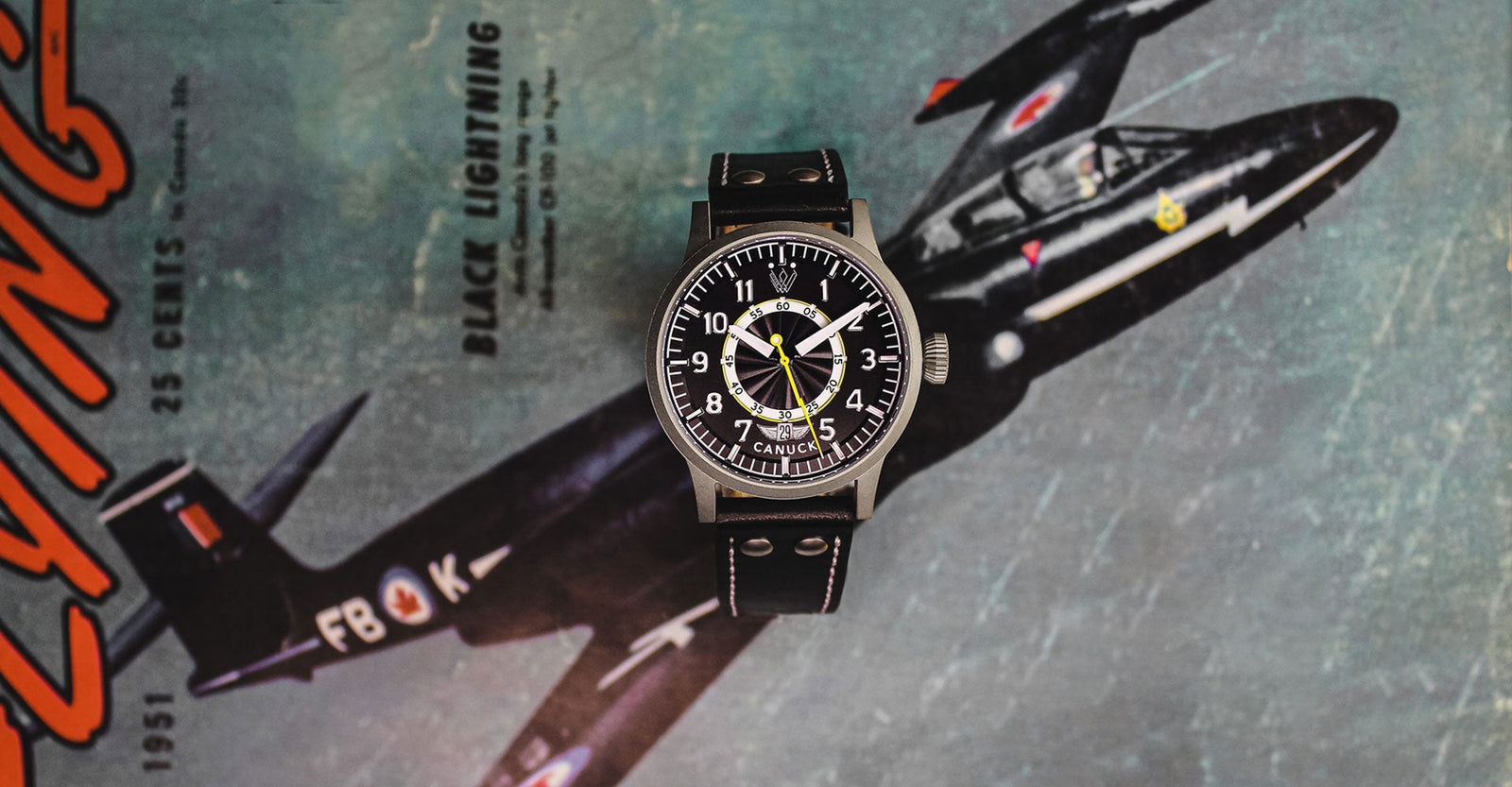 Avro Canada 39mm CF-100 Canuck Pilot Watches