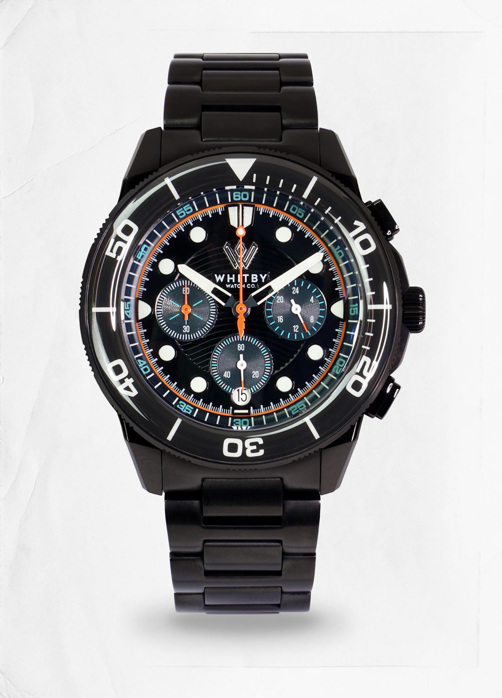 Alpine Chronograph Watch | Black DLC Abbot - Whitby Watch Co