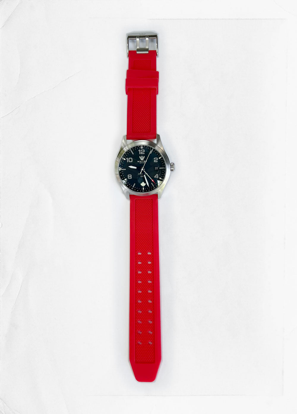 Ambassador Silicone Strap | Red - Whitby Watch Co