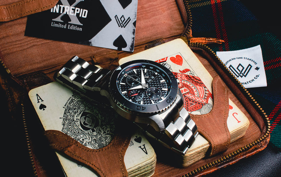 canadian microbrand, whitby watch co, intrepid x, luxury watches, canadian watch company, intrepid x, chronograph watch, canada watch, watchmakers canada, dive watch, chronograph watch, microbrand watches, eta7750, valjoux 7750 automatic watch