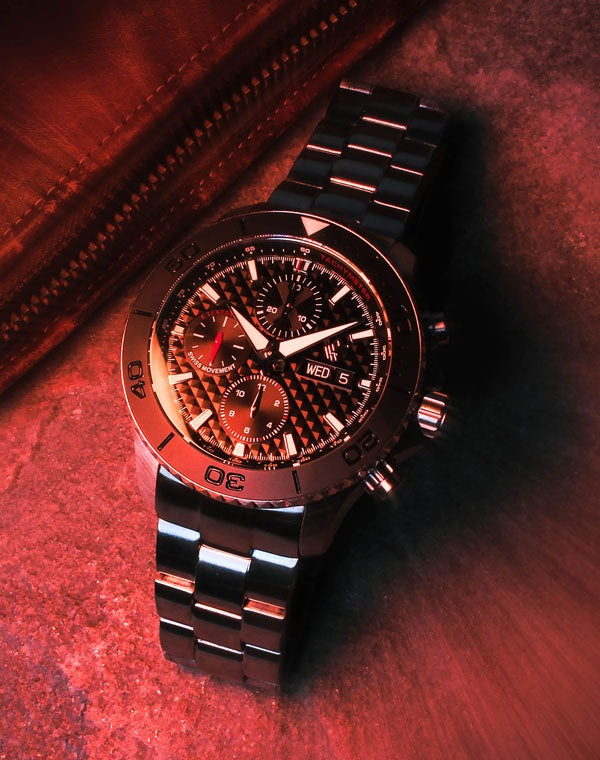 whitby watch co, canadian microbrand, intrepid x, luxury watches, canadian watch company, intrepid x, chronograph watch, canada watch, watchmakers canada, dive watch, chronograph watch, microbrand watches, eta7750, valjoux 7750 automatic watch
