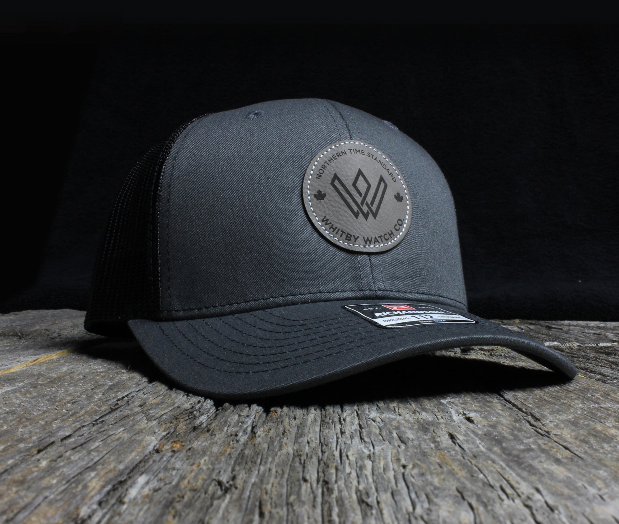 Leather Patch Cap | Charcoal
